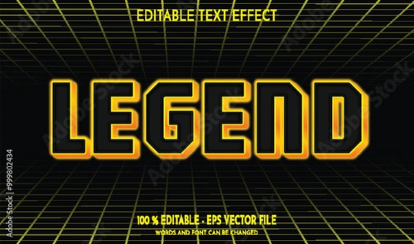 Obraz legend editable text effect