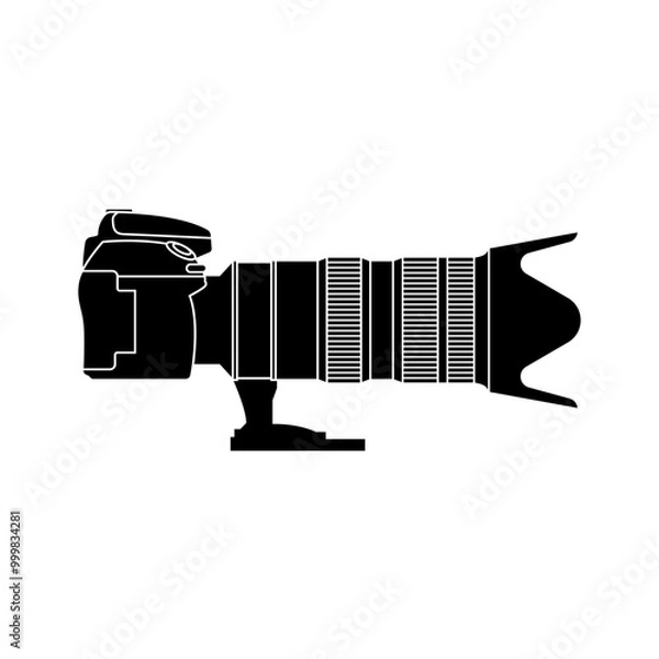 Obraz DSLR camera with telephoto lens