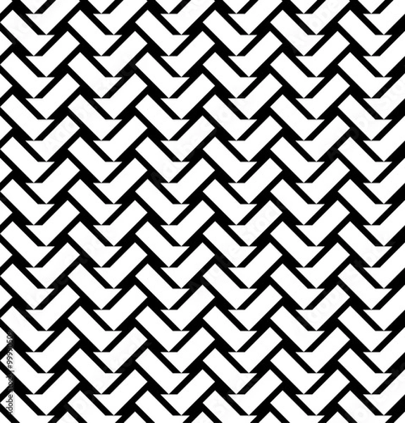 Fototapeta Abstract black and white seamless pattern.Vector Illustration