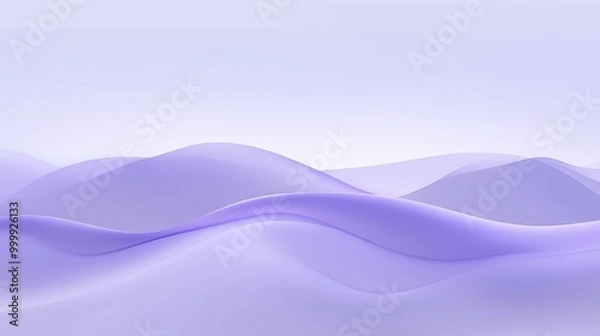 Fototapeta Abstract blue and purple liquid wavy shapes futuristic banner. Glowing retro waves background