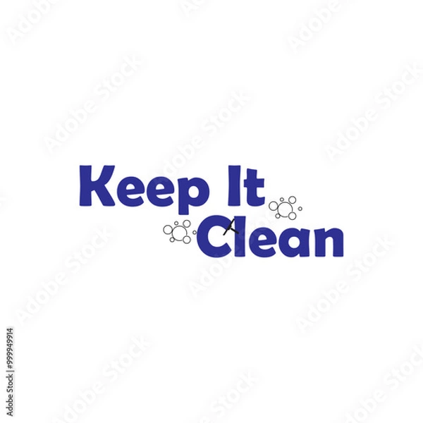 Fototapeta KEEP CLEAN ICON