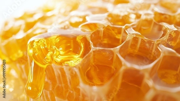 Fototapeta close up of honeycomb