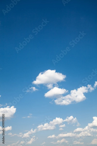 Obraz blue sky with cloud closeup