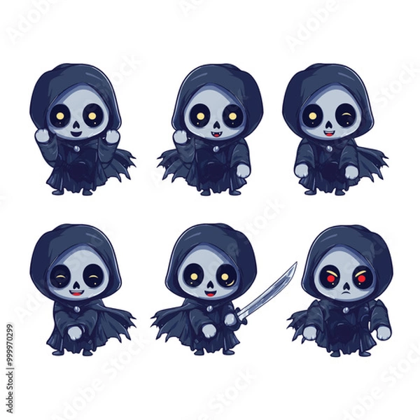 Obraz cute grim reaper vector design