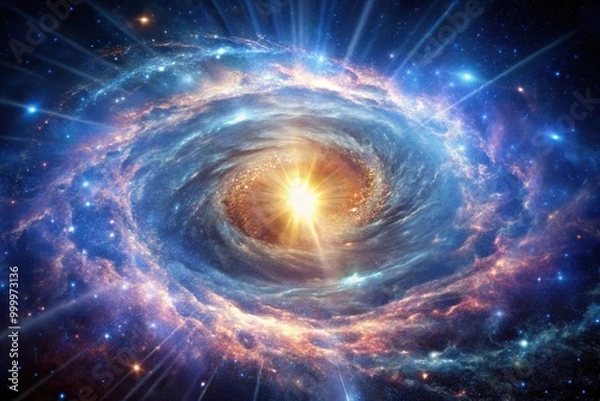 Fototapeta High definition abstract image of galactic supernovae exploration