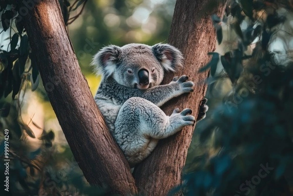 Obraz cute australia koala wildlife animal .generative ai