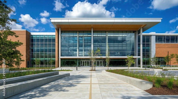 Obraz High-tech educational building featuring advanced learning spaces and a modern architectural style