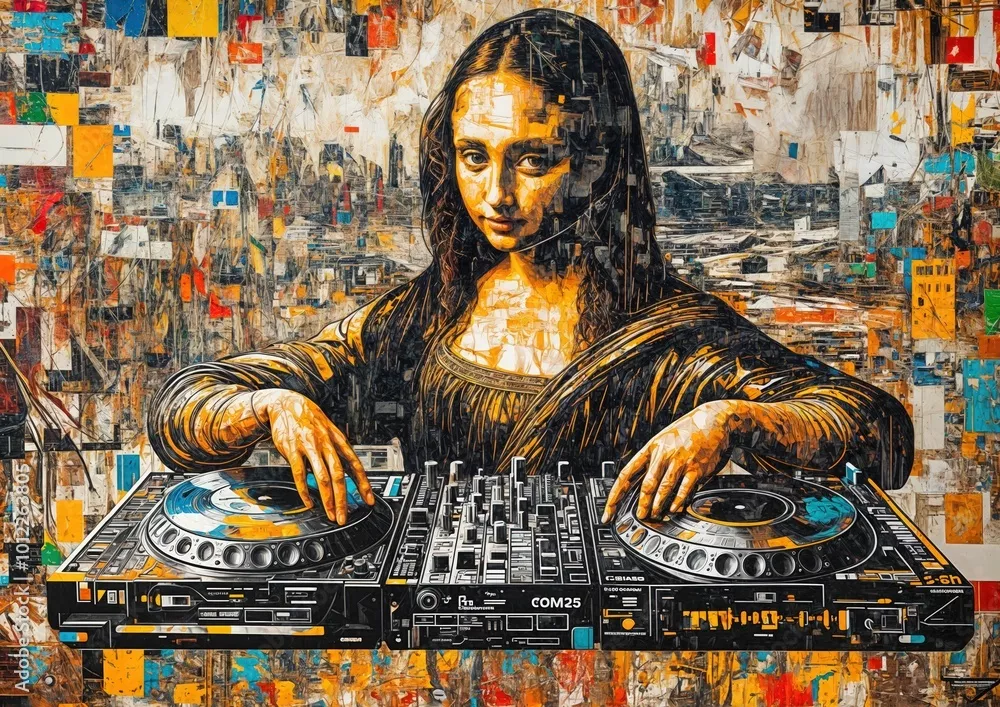 Obraz Muzyczna Mona Lisa: Renesans Spotyka Nowoczesność
