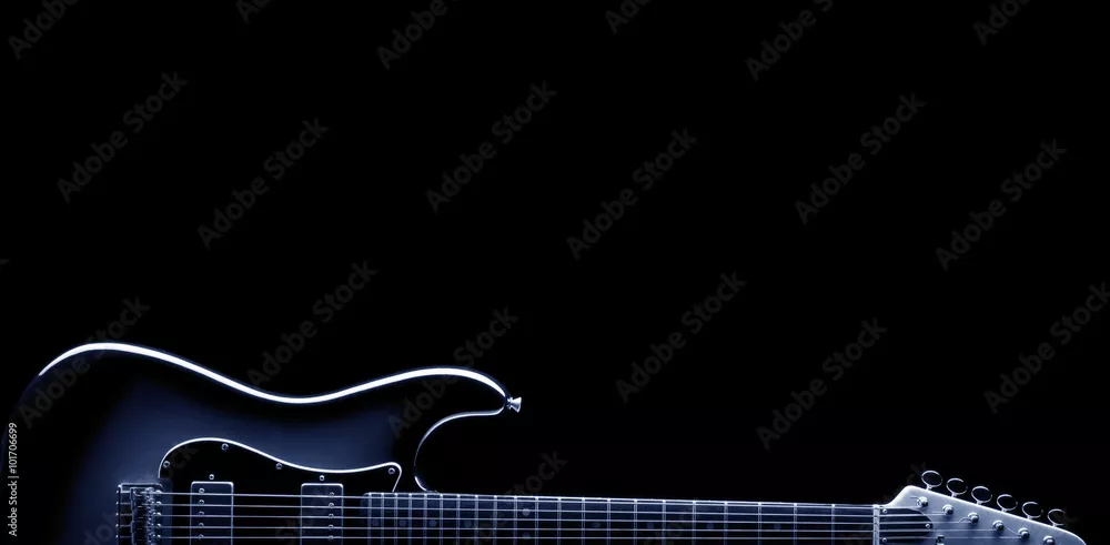 Fototapeta gitara elektryczna blues na czarno