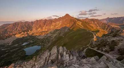 Fototapeta Wschód słońca z Kasprowego Wierchu na Świnice