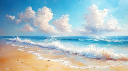 Obraz Spokojny Dzień na Malowniczej Plaży