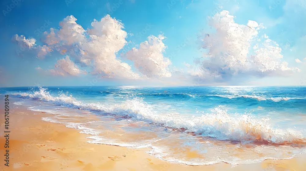 Obraz Spokojny Dzień na Malowniczej Plaży