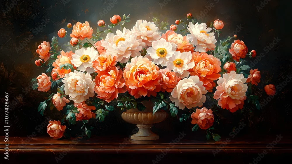 Obraz Kwiatowy Rozkwit: Piękno Natury w Pełnym Rozkwicie