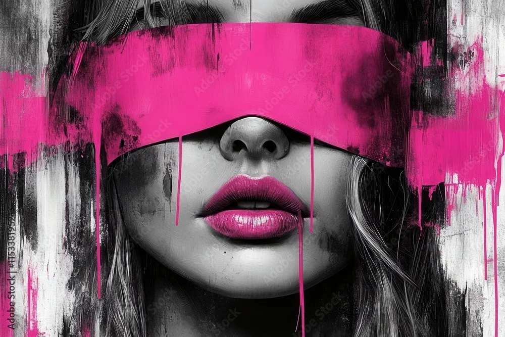 Obraz Ukryta Rzeczywistość: Abstrakcyjna Interpretacja