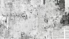 Fototapeta Artystyczny Collage: Industrialna Faktura z Gazetowym Wzorem