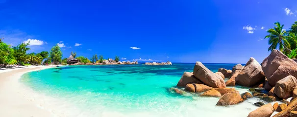 Fototapeta niesamowite tropikalne wakacje na rajskich plażach Seszeli, Praslin