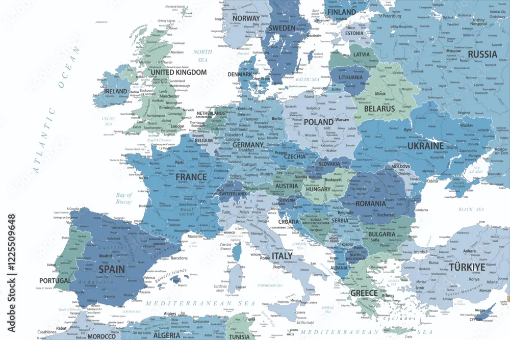 Obraz Mapa Polityczna Europy
