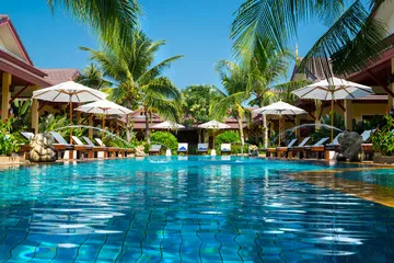 Fototapeta piękny basen w tropikalnym kurorcie, Phuket, Tajlandia