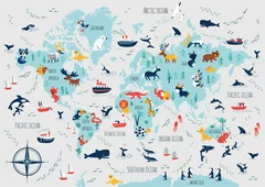 Obraz Atlas Świata: Fauna i Flota Oceanu