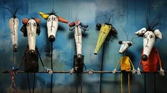 Obraz Fantazyjna Galeria Postaci: Wesoła Parada