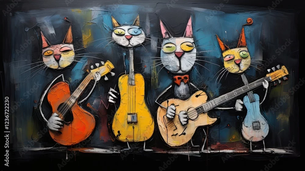 Obraz Koci Zespół Muzyczny: Jazzowy Koncert w Salonie