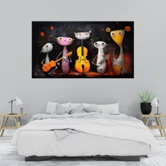 Obraz na płótnie w sypialni