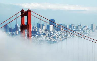 Obraz Golden Gate i San Francisco we mgle