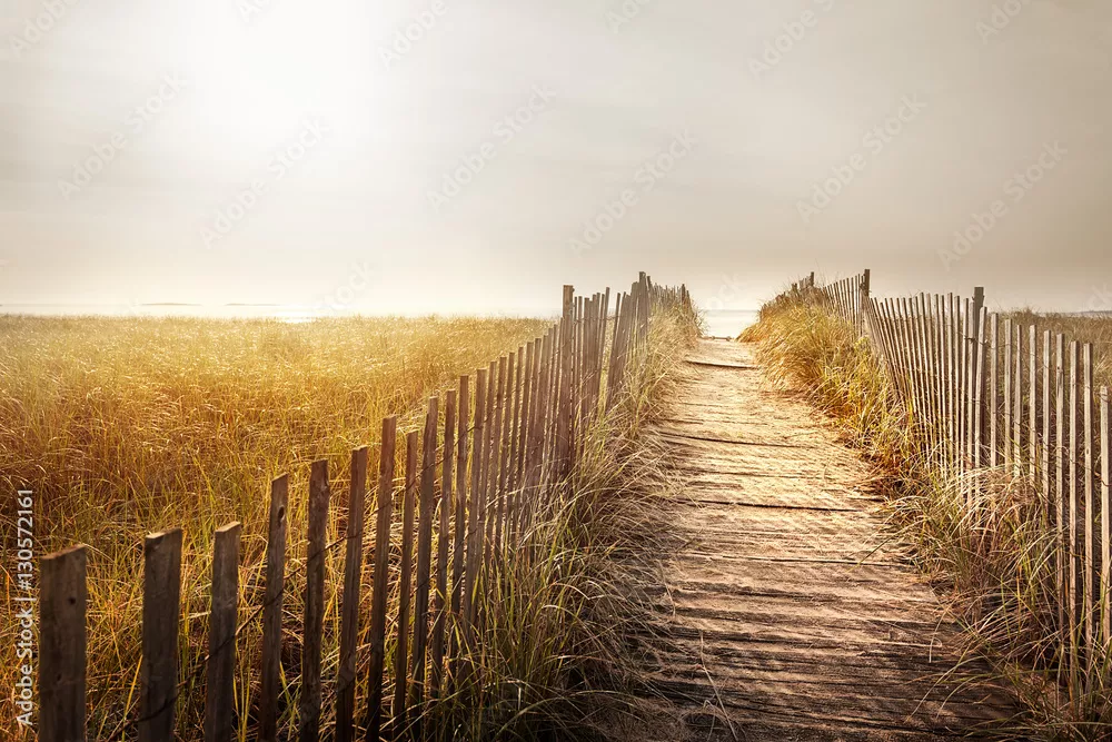 Obraz Ścieżka na Plażę o Zachodzie Słońca