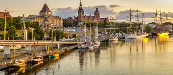 Fototapeta żaglowce na nabrzeżu w Szczecinie, Tall Ships Races 2015