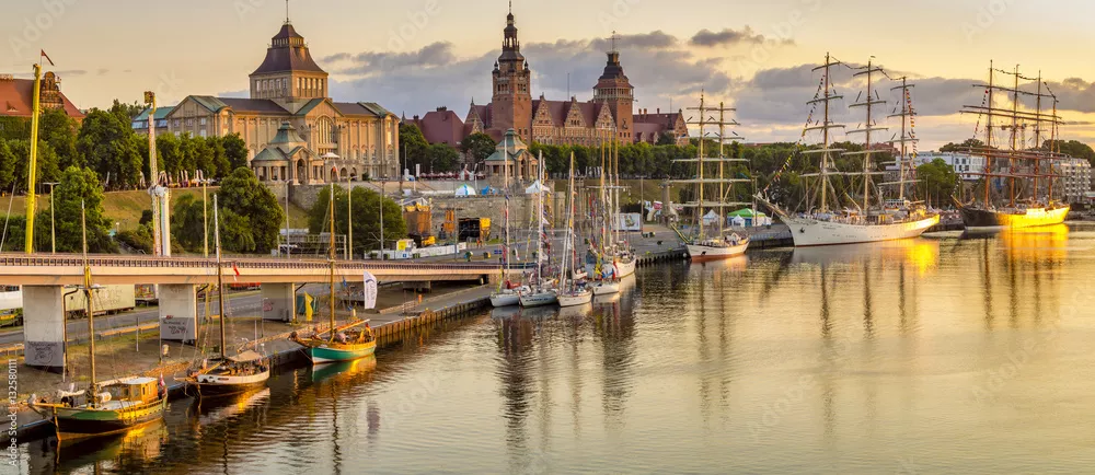 Fototapeta żaglowce na nabrzeżu w Szczecinie, Tall Ships Races 2015