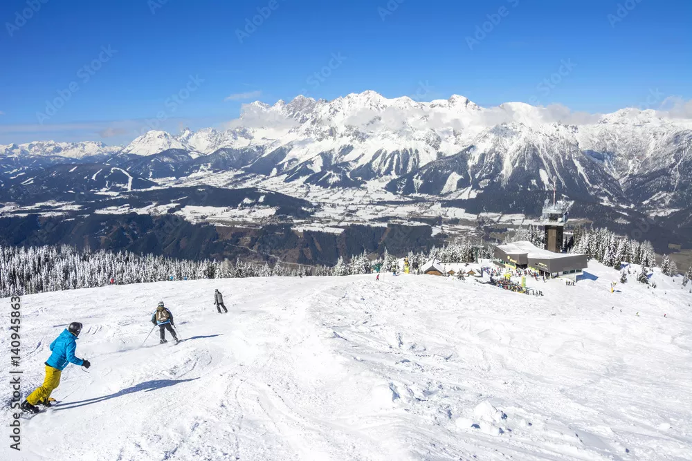 Fototapeta Jazda na nartach w Schladming