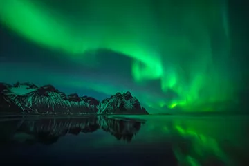 Fototapeta Odbicia Stokksnes aurora