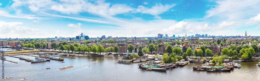 Fototapeta Panoramiczny widok na Amsterdam