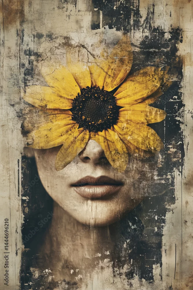 Obraz Kwiatowa Tajemnica: Harmonia Natury i Sztuki