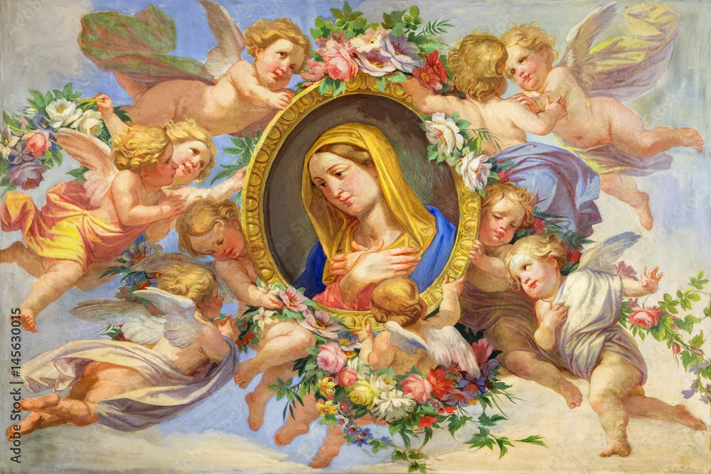 Obraz Matka Boska Otoczona Aniołkami