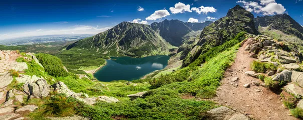 Obraz panorama na Czarny Staw Gąsienicowy