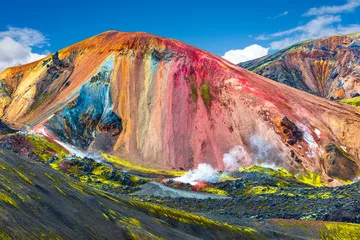 Fototapeta Piękne kolorowe góry wulkaniczne Landmannalaugar na Islandii