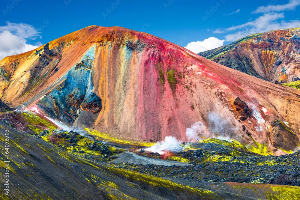 Fototapeta Piękne kolorowe góry wulkaniczne Landmannalaugar na Islandii