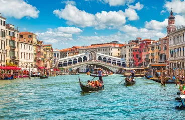 Fototapeta Most Rialto nad słynnym panoramicznym widokiem na kanał Grande