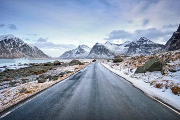 Fototapeta Droga w Norwegii na Lofotach