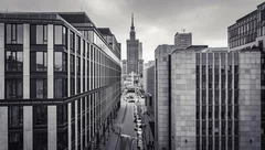 Obraz Nowoczesna Architektura Warszawy: Widok na Pałac Kultury