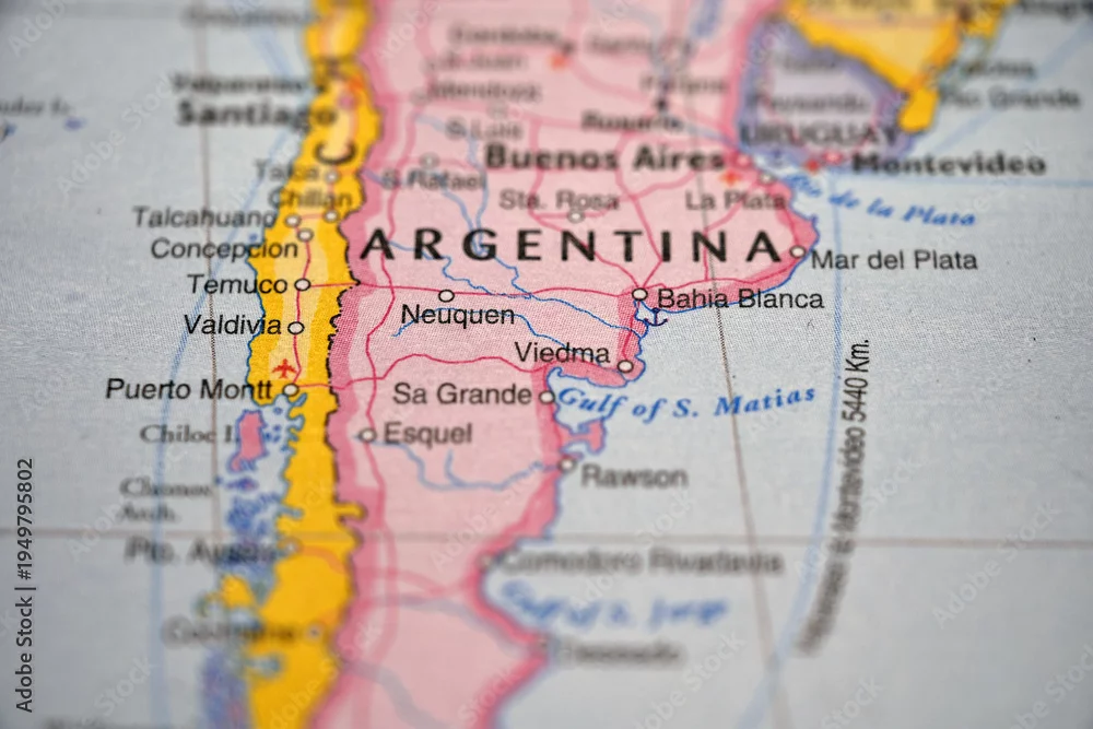 Obraz Mapa Argentyny: Geograficzna Podróż