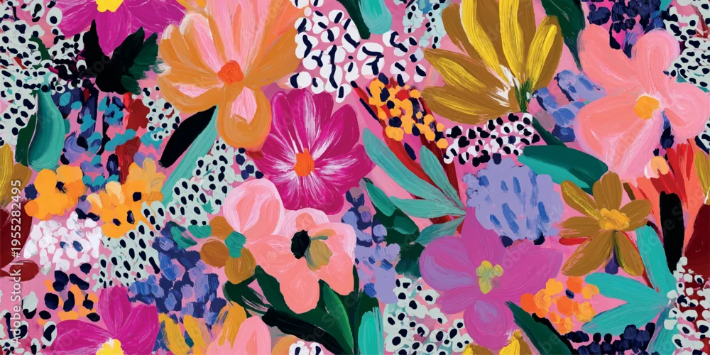 Obraz Kolorowa Harmonia Kwiatów