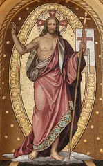 Obraz Zmartwychwstanie Chrystusa, mozaika, cmentarz Mirogoj w Zagrzebiu, Chorwacja