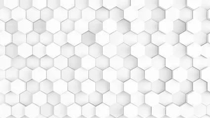 Fototapeta Nowoczesna Biała Geometria Hexagonalna
