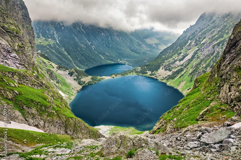 Obraz Czarny Staw pod Rysami i Morskie Oko