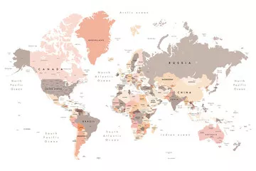 Fototapeta suptelna mapa świata