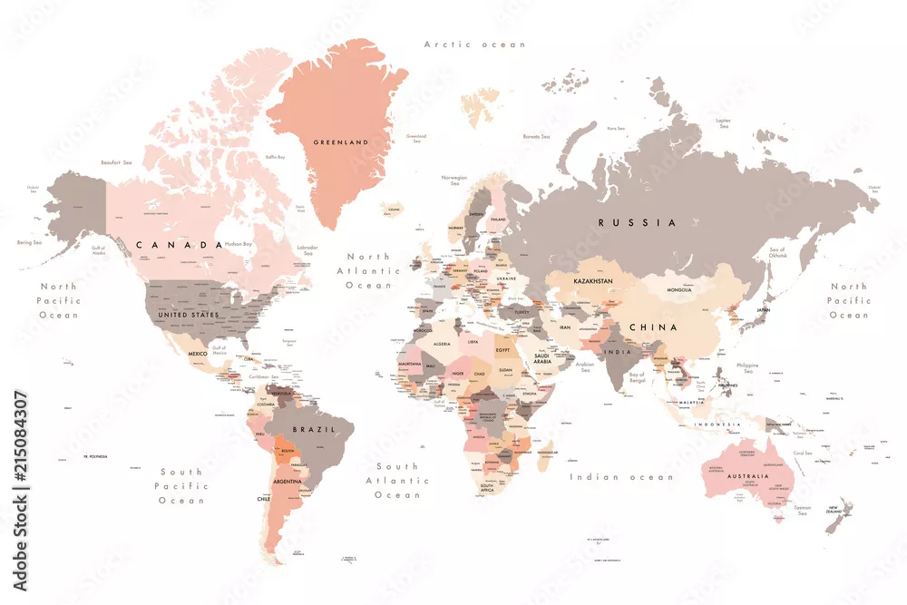 Fototapeta suptelna mapa świata