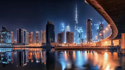Fototapeta Dubaj nocą