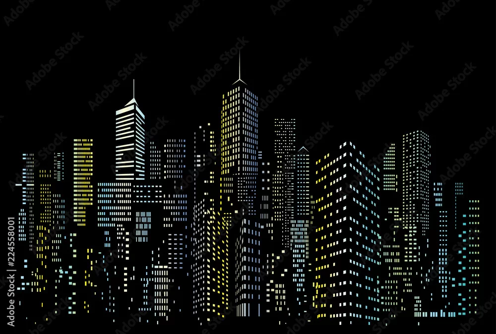 Obraz Metropolia w Blasku Nocy